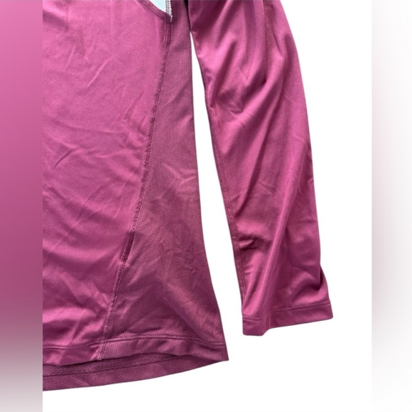 Nike Dri-FIT Burgundy Long Sleeve Athletic Running Top - Picture 4 of 10